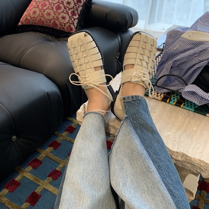 2025 new Casual Black Platform Beach Shoes 2023 New Summer Buckle Flat Roman Women's Soft Sole Outdoor Sports Sandals