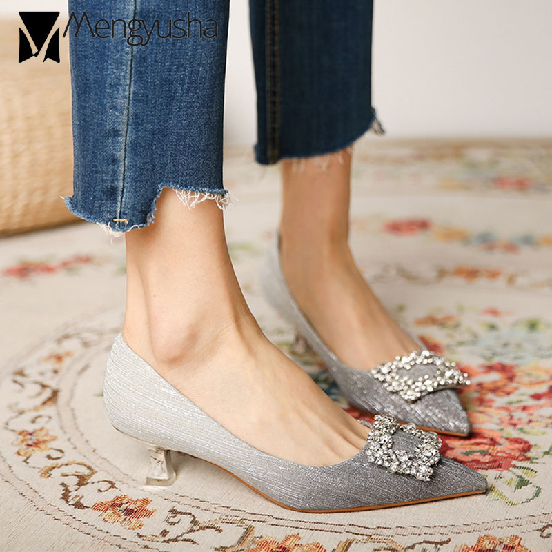 woman wedding 3d8fb buckle crystal pointed toe bg high perspex thin heels gradient pink pumps women party shoes