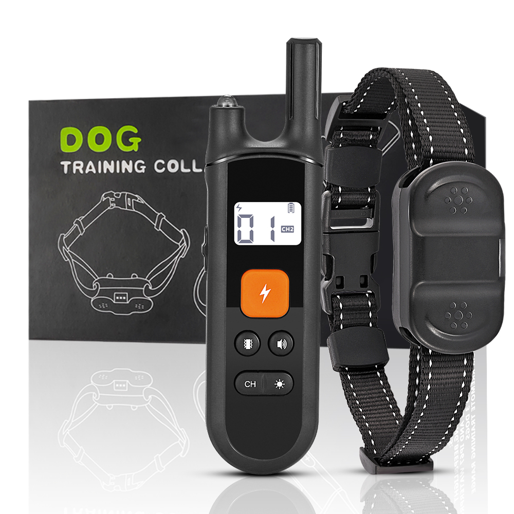 New Dog Training Collar Detachable Bark Rechargeable Shock Device Rechargeable Waterproof Anti Barking Shock Vibration Collar fo