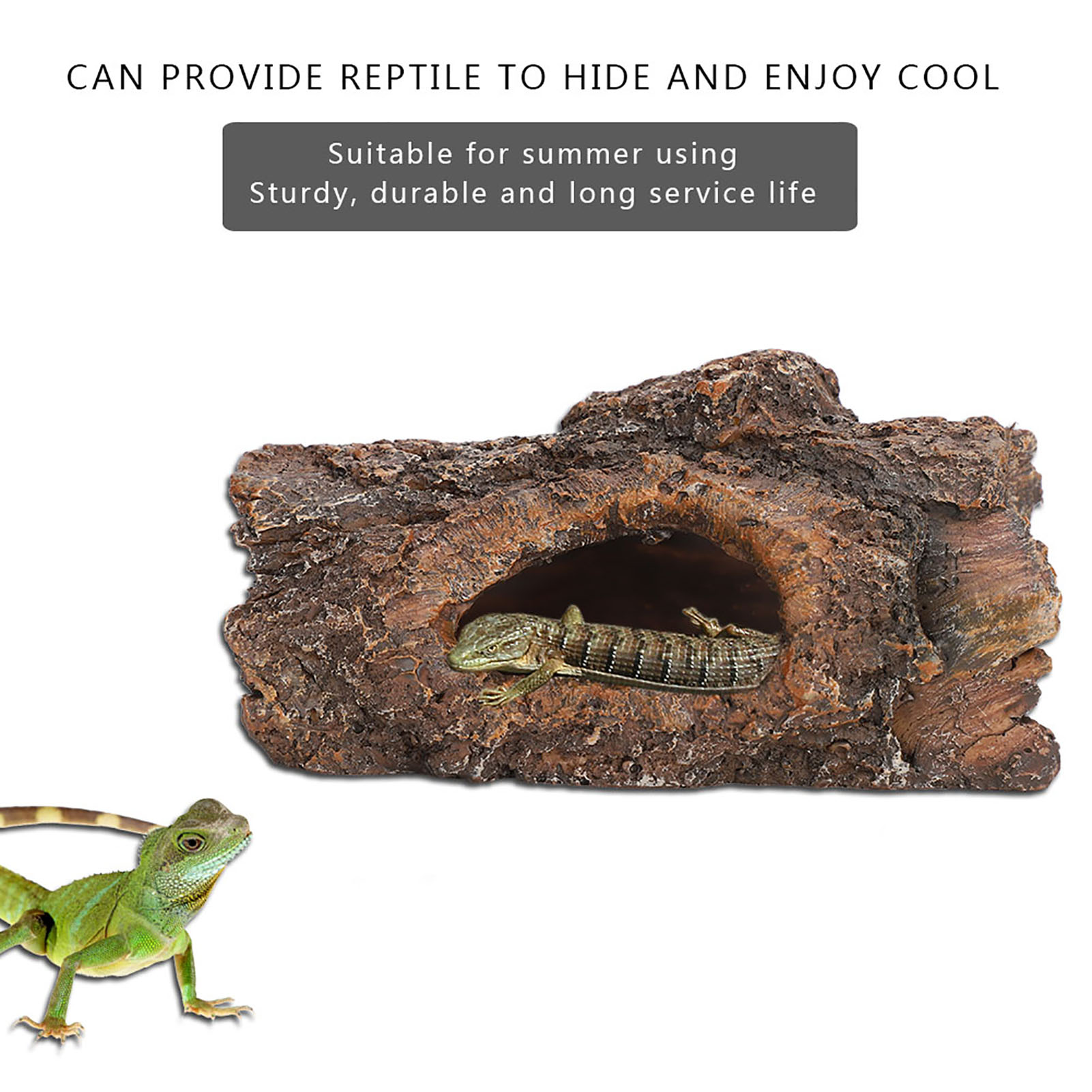 Simulation Resin Tree Bark, Amphibians, Reptile Hide Cave, Landscape for Scorpion, Lizard
