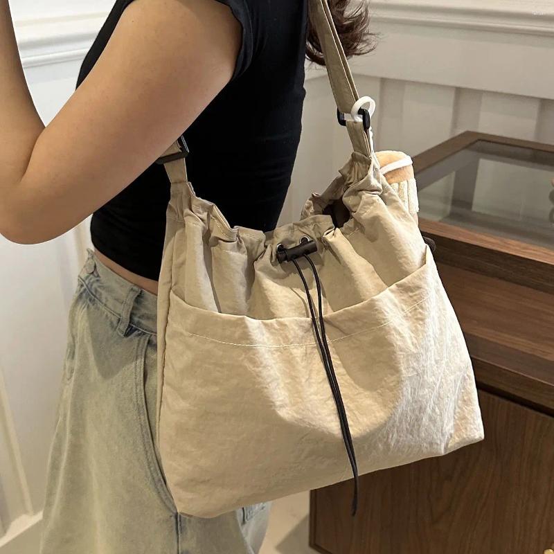 2025 NEW Hobo Canvas Shouler Bag For Women Multy Pockets Crossbody Bags Female Light Weight Tote Purse In Beige Green Orange zhanyishengli