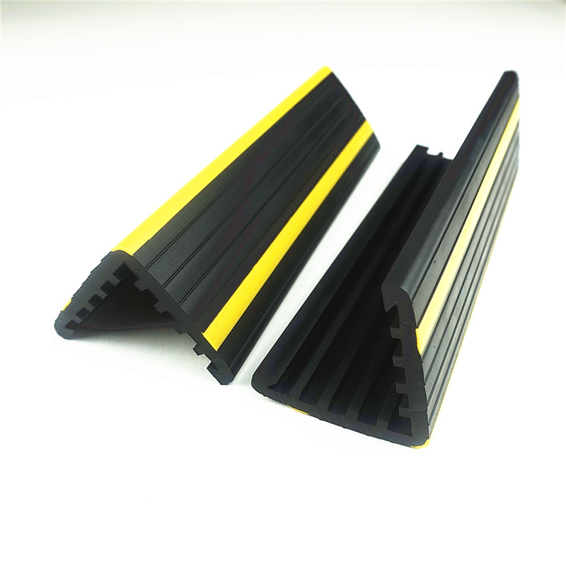Parking lot wall anti-collision shock strip Anti-collision sealing strip edge strip PVC two-color co-extrusion