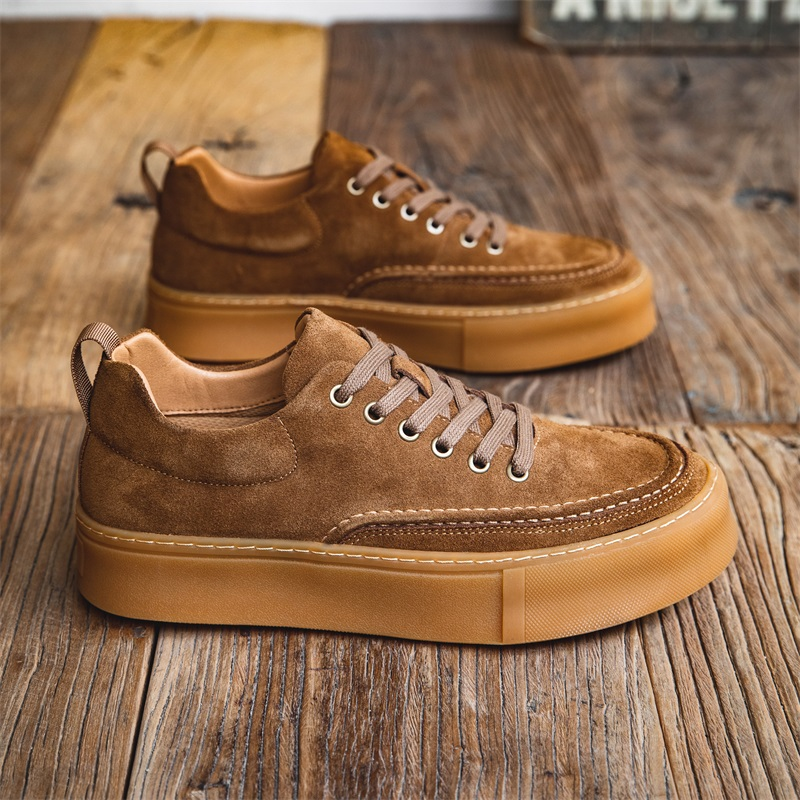 Brand Fashion New Suede Outdoor Simple Casual Thick Soled Sneakers Men's Retro Oxford Shoe Shoes fe01 s