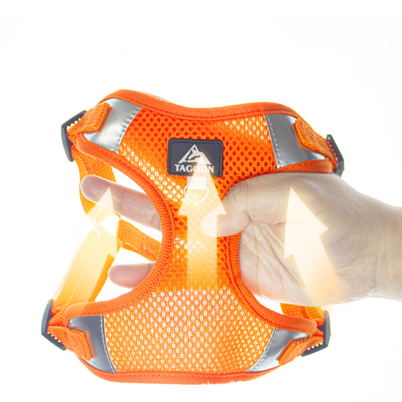 Pet Chest Harness and Leash Set Breathable Pet Harness Small and Medium Dog Dog Walking Leash Reflective for Pet Outdoor Outings