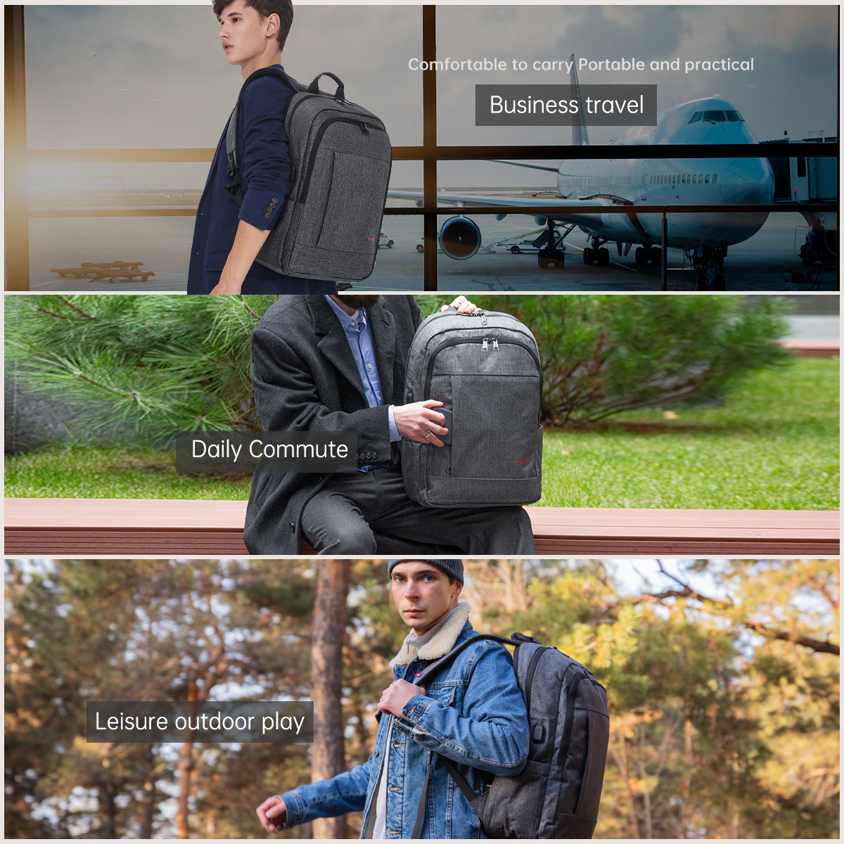 Tigernu Anti-theft USB Charging 15.6-17inch Laptop Backpack Women Backpack Mochila School Backpack Bag Casual Female Laptop Bag