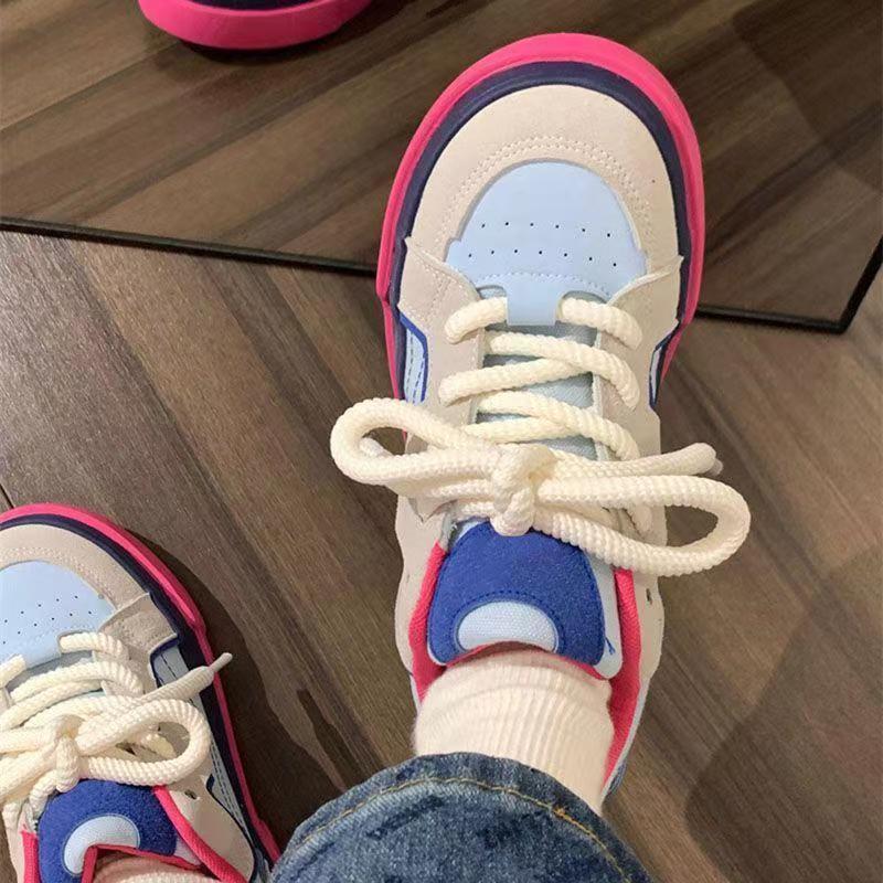Women's versatile American niche thick soled non slip lightweight canvas shoes