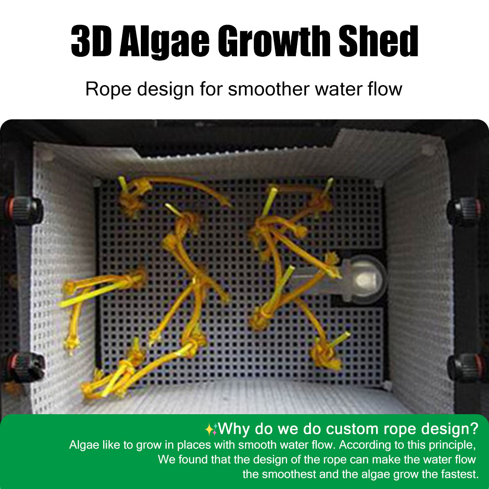 Marine UAS External Algae Box Balance Water Quality By Controlling Algae Growth Mute Filter for Bedroom