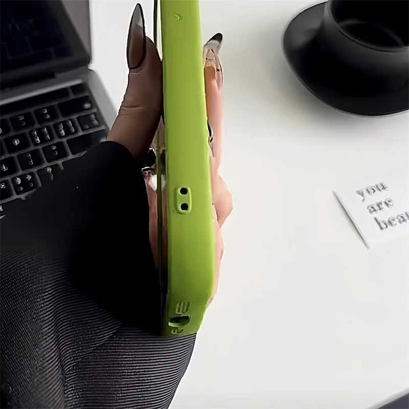 Red lipstick Liquid Silicone Case for iPhone 11 Case iPhone 13 12 14 15 16 Pro Max XS X XR 7 8 Plus SE Soft Shockproof Cover M240902