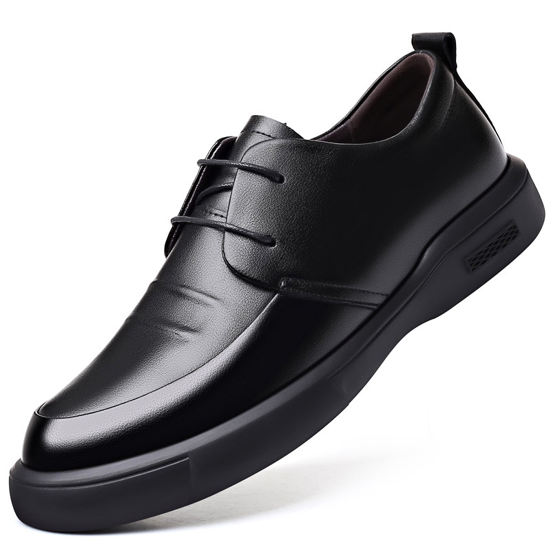 Cow Quality Men's Soft Dress Extra Size Point New Toe Man Split Leather Shoes 2021 New f695