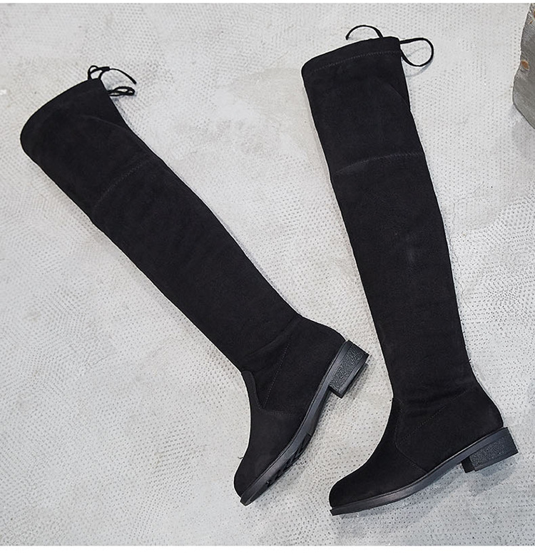 Over 2021 The Knee Winter Round Toe Warm Women Lady Short Plush + Stretch Fabric Fashion Boots Big Size ghuj 1da7