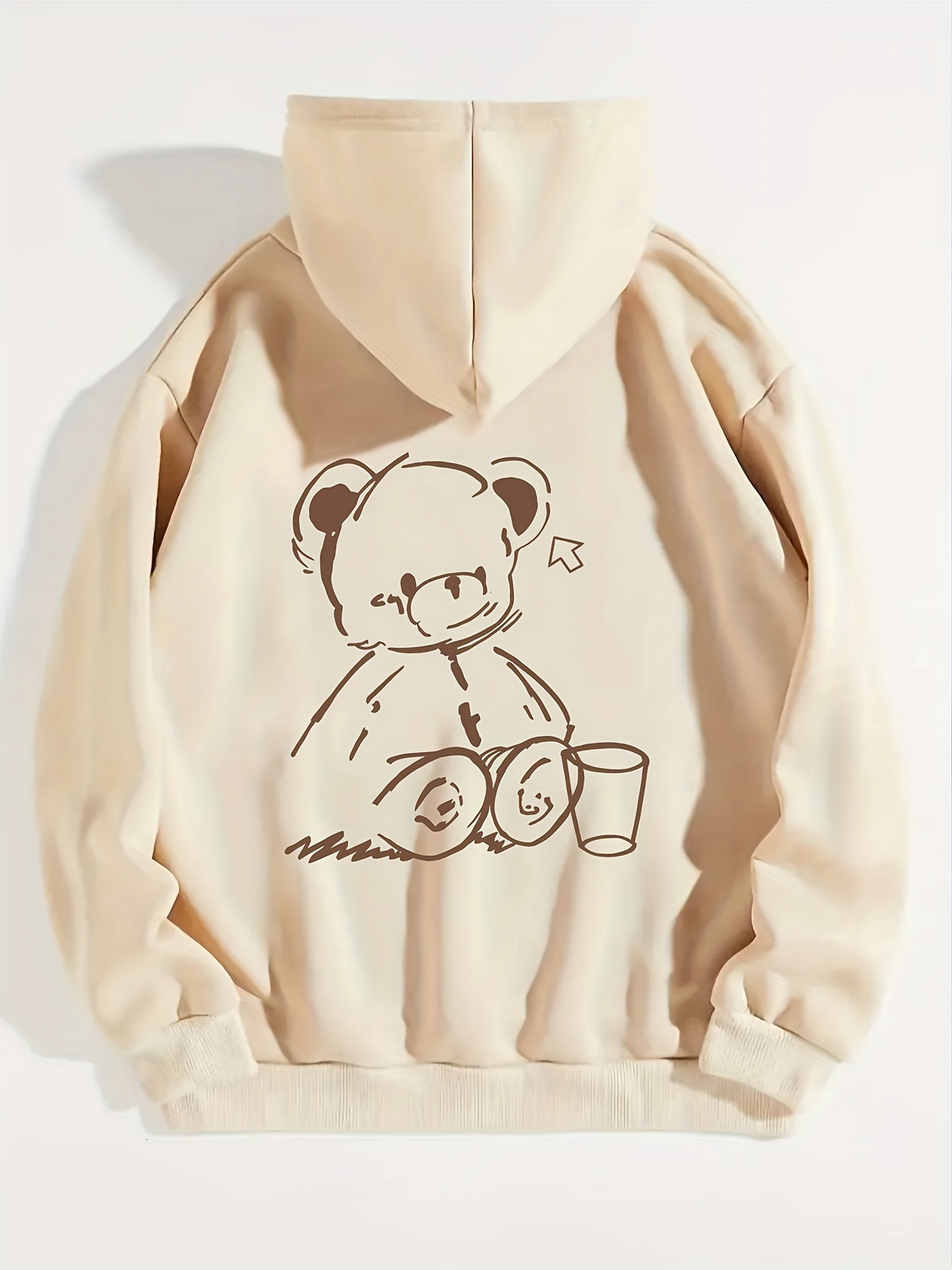 Bearskin Hoodie Mens Graphic Sweatshirt Casual Kangaroo Hoodie with Drawstring Long Slves and Kangaroo Pocket L251018WMVD