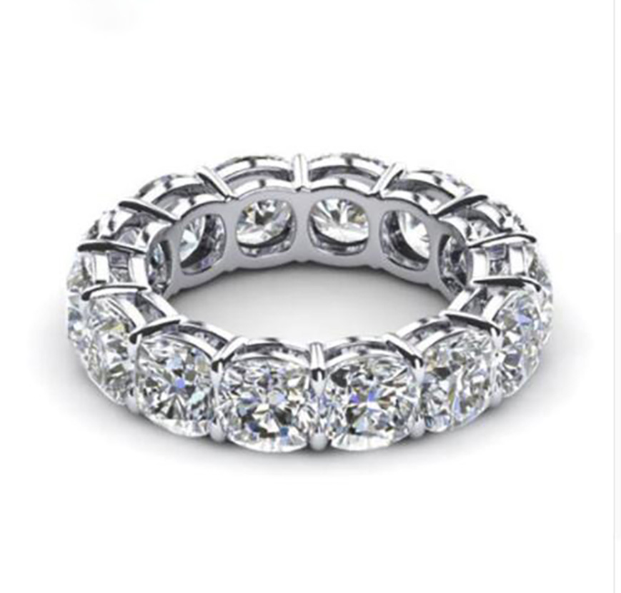 designer jewelry Moissanite dia ring Vecalon Lustre Promise Wedding Band Ring Top quality Sterg Sier VVS Dia Engagement rings for women men