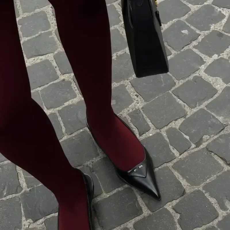 Socks Hosiery Talenza Womens Tights Slim Stockings Pantyhose Super Elastic Large Size Leggings Red Womens Sexy Tights Spring Autumn Winter Y2408330MJQ