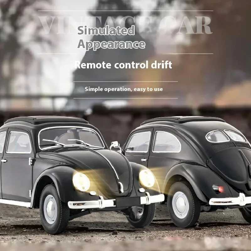 CXD D62 1 16 full-size professional drift remote control retro toy LED RC car Mini ic 1950 model gift Free shipping