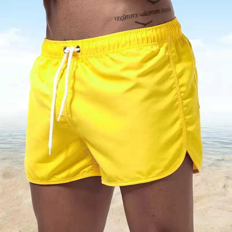 2024 New Summer Mens Swimwear Shorts Brand Beachwear Sexy Swim Trunks Men Swimsuit Low Waist Breathable Beach Wear Surf S-3XL W250214