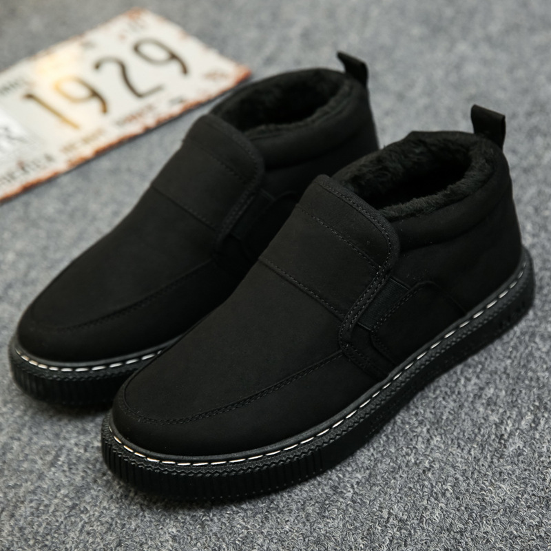 Men Cotton Ankle Autumn Plush Warm Slip-on Mens Loafers Shoes for Home 2021 New Arrivals Low Top Winter Snow Boots 2e99 s