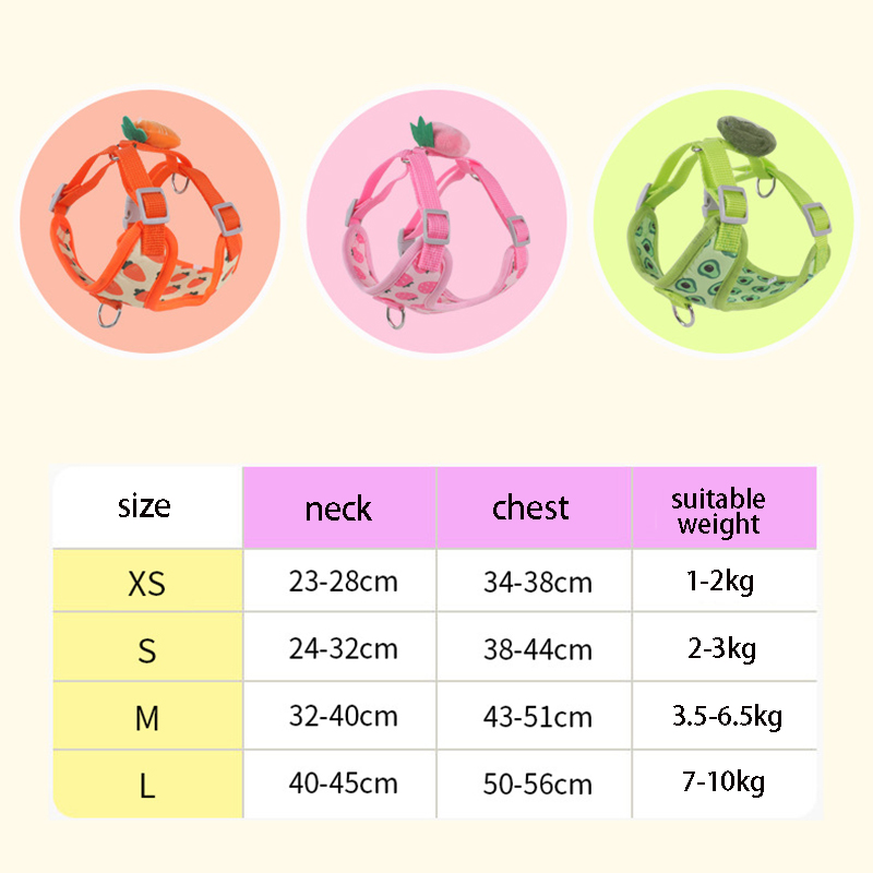 Dog Harness and Leash Set Vest-style Small Dog Harness Breathable and Adjustable Harness for Cats and Puppies for Outdoor Travel