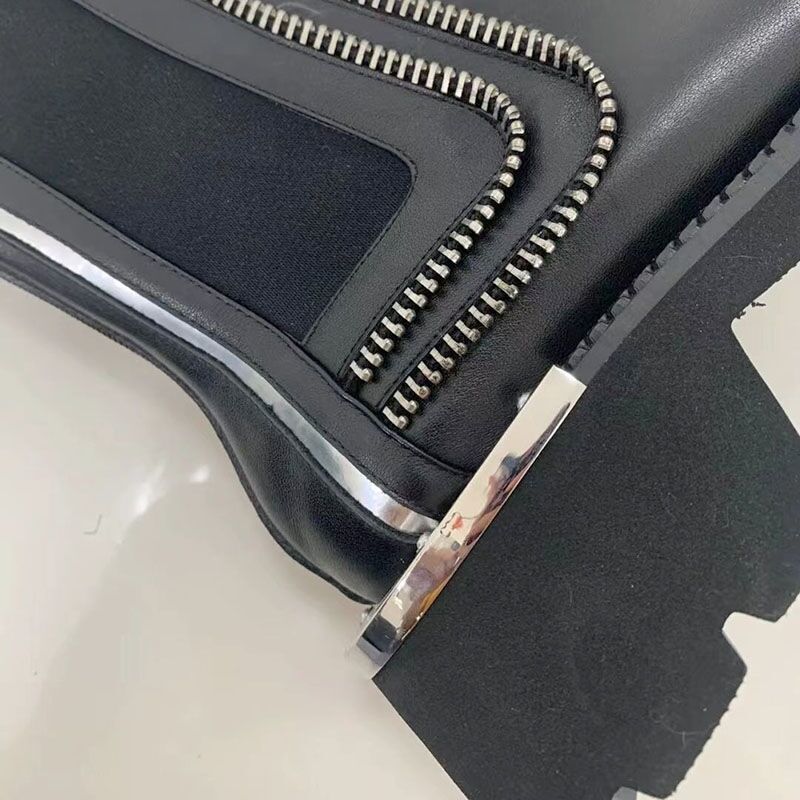 Thick Bottom Platform Women Ankle Boots Woman Shoes Zipper Fashion Female Designer Motorcycle Boot Casual Ladies Footwear 2023