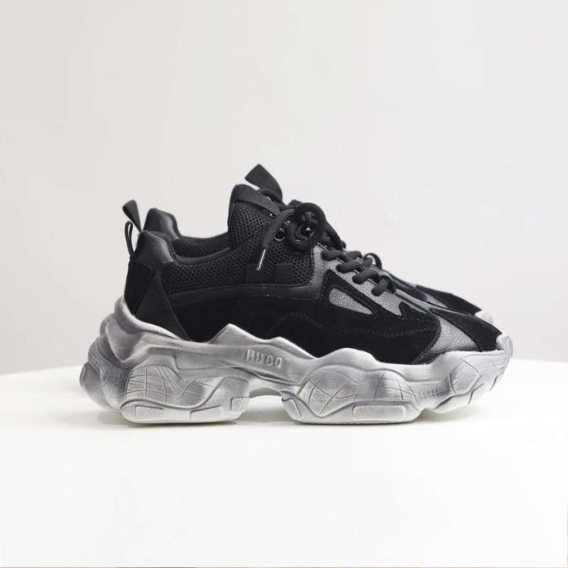 Women: Chunky Tennis Platform Lace-Up Sneakers, Comfortable Walking Shoes, Hot Fashionable Vulcanized Sole, Women's Canvas Shoes Lace Up Sneakers