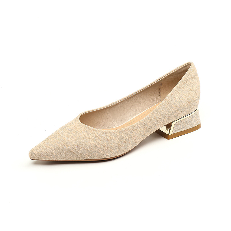 51ed1 heel low cloth sequines work for woman shallow mouth metal decoration heeled pumps 43 big size escarpins femme dress shoes shal ed