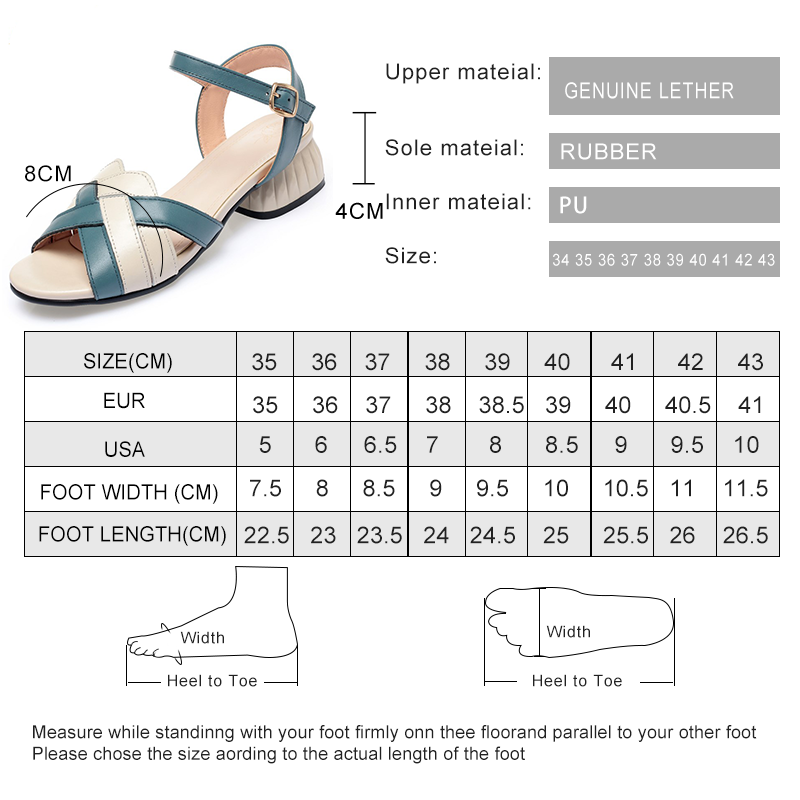 AIYUQI Sandals Women Genuine Leather 2024 New Summer Women Sandals Rome Colorblock Open Toe Large Size Sandals Women