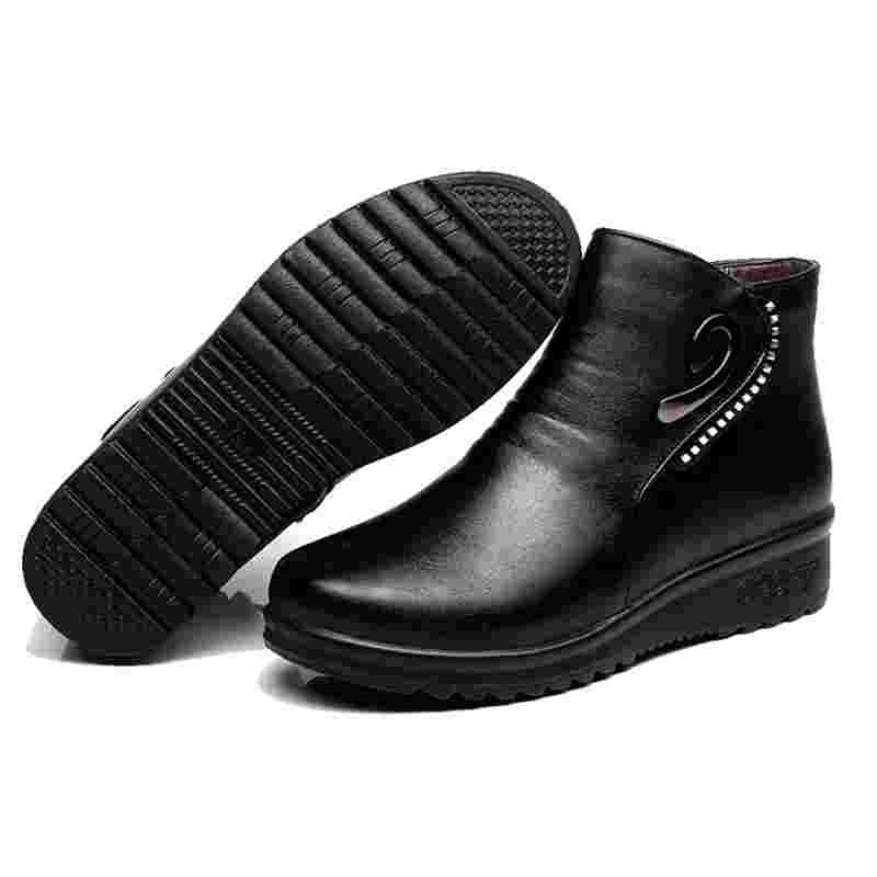 new Winter mother Fashion shoes middle-aged cashmere warm snow boots large size pregnant women flat cotton bootsiio a9d9 iio