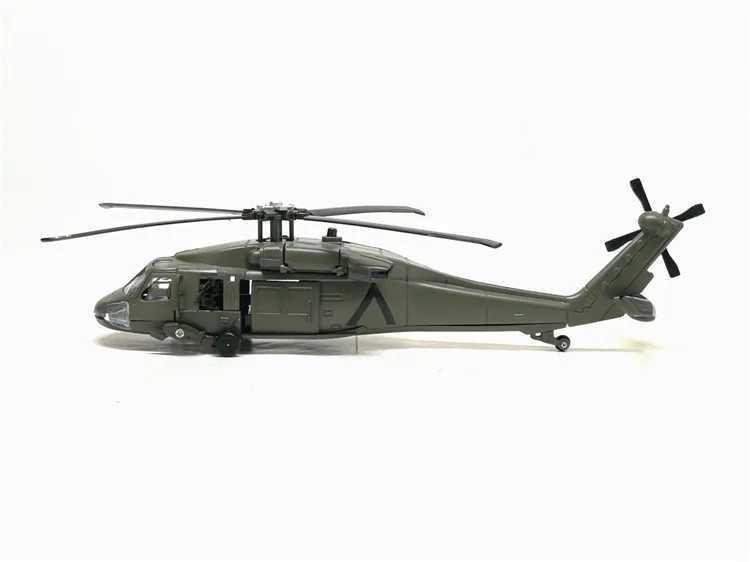 Hot alloy die-casting Black Hawk armed helicopter fighter model with sound and light childrens toy with box W240830