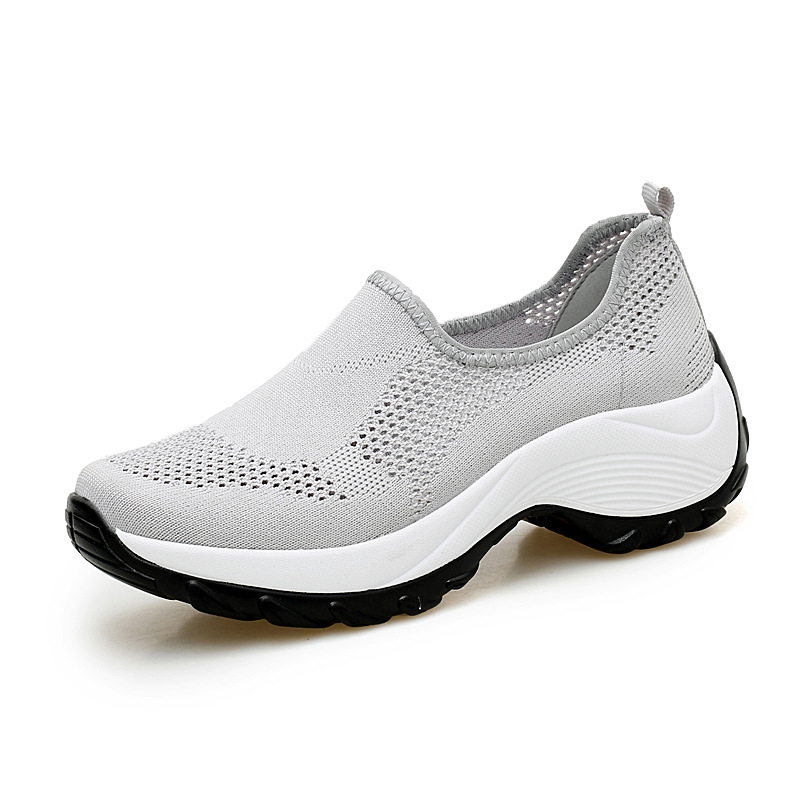 Quality Casual Women's Summer Mesh Slip-On New Platform Shoe Sneakers Women Outdoor Breathable Light Hiking Shoes Woman Tenis Feminino 6Aad S