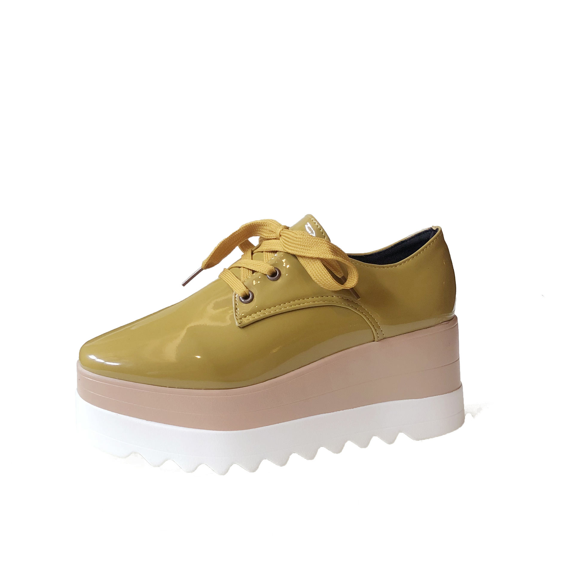 2025 NEW Fashion New Lace Up Platform PU Leather Women s Casual Height Increase cm Ladies Shoes British Style Women Pumps ffba