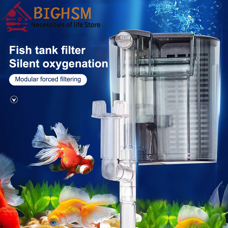 Fish Tank Filter 3-in-1 Submersible Pump Small Filtration Equipment External Waterfall Mute Circulation External Filter