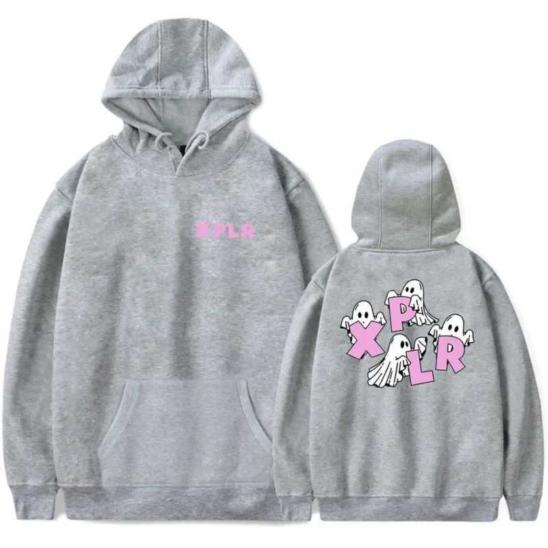 Xplr - Mens and womens long sleeved hooded sweatshirts unisex streetwear hip-hop style ghost print Sams and Colby Merch Y240902