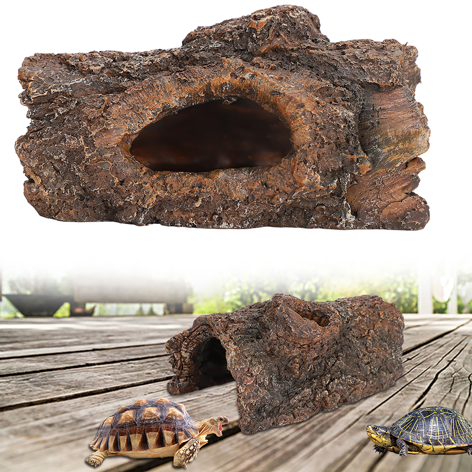 Simulation Resin Tree Bark, Amphibians, Reptile Hide Cave, Landscape for Scorpion, Lizard