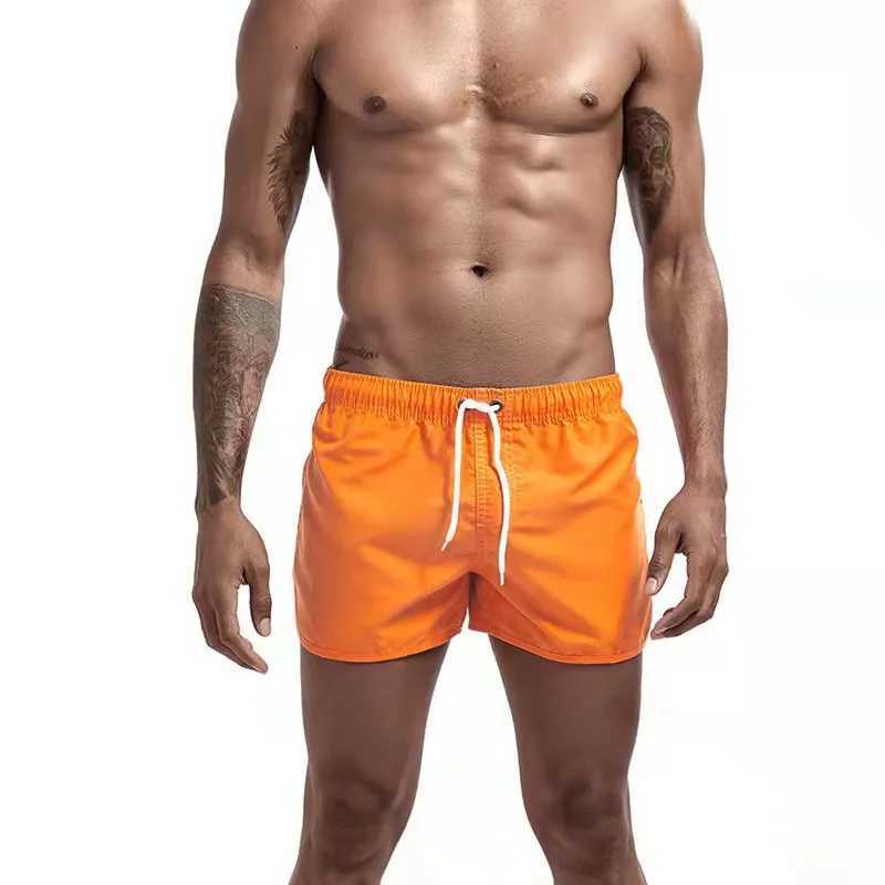 2024 New Summer Mens Swimwear Shorts Brand Beachwear Sexy Swim Trunks Men Swimsuit Low Waist Breathable Beach Wear Surf S-3XL W250214