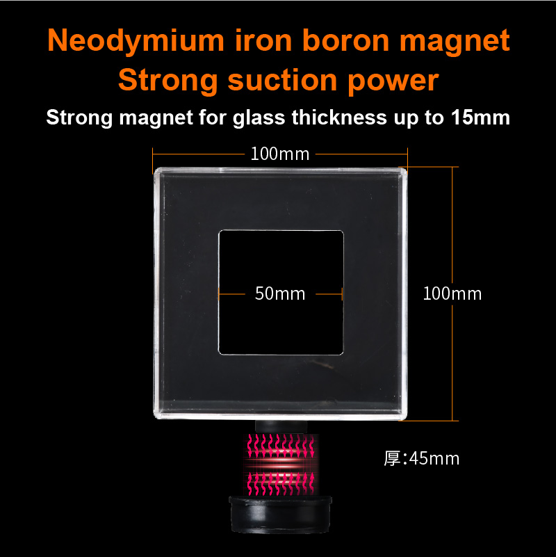 VASTOCEAN Strong Magnetic Acrylic Feeding Box Feeding Ring Aquarium Fish Food Fish Food Feeding Ring Feeding Ring