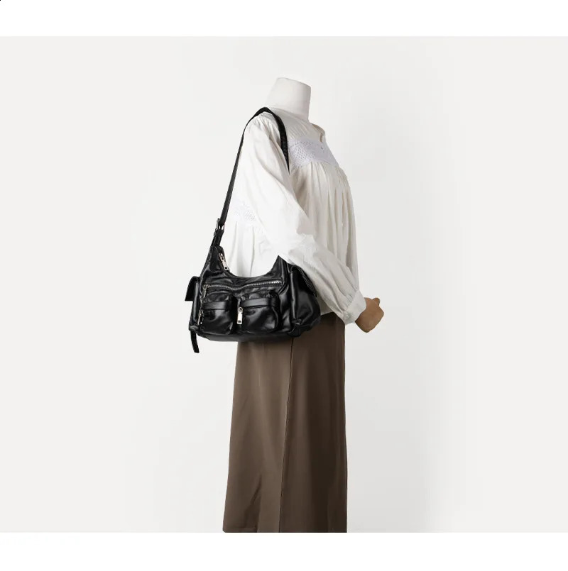 Fashion Silver Stray Y2K Shoulder Cross Bag for Women Handbags and Wallets Solid Messenger Bag High Quality 240902
