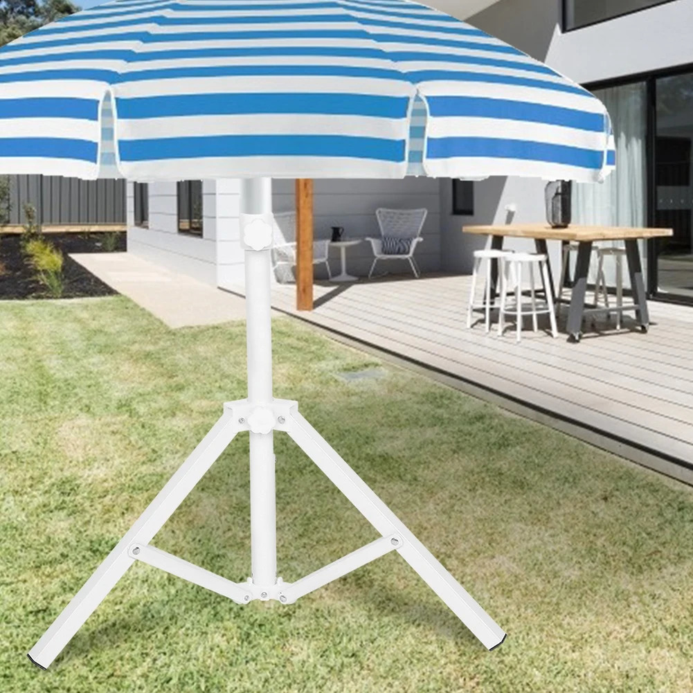 Garden Umbrella Stand Triangular Iron Folding Sun Support Base For Beach Yard 240902
