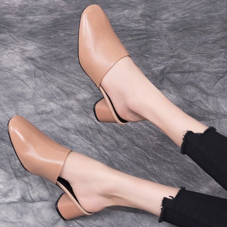 2021 New Sexy Slippers Women Square heel Sandals Mules Summer Shoes Woman Flip pssgb56 8357