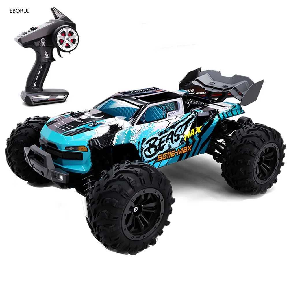 Free shipping EBORUI SG116MAX/SG116PRO brushless RC 1 16 full-size 2.4GHz four-wheel drive waterproof off-road high-speed 38KM/H remote control car to
