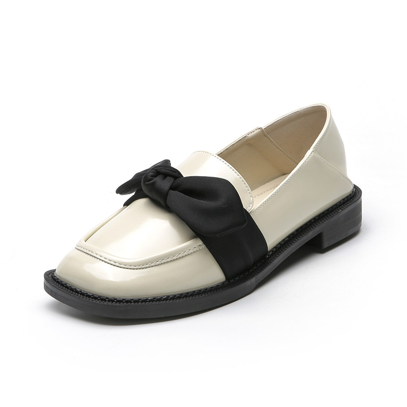 oxford japanned b91c7 cute bowtie leather flats new designer riband bow brogue shoes woman flat heel JK dress loafers