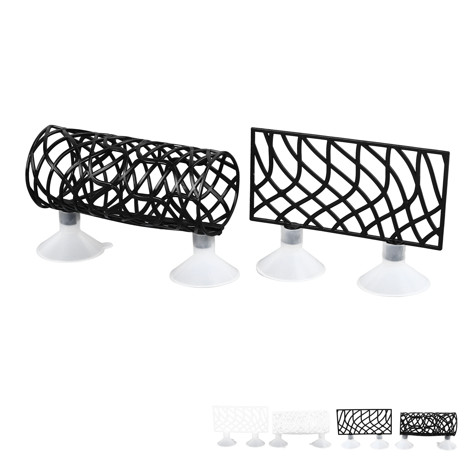 Fish Bed Tunnel Small Hole Hollow Fish Hideout Resting Tube with Suction Cup for Fish Aquarium Fish Bed Tunnel Cave