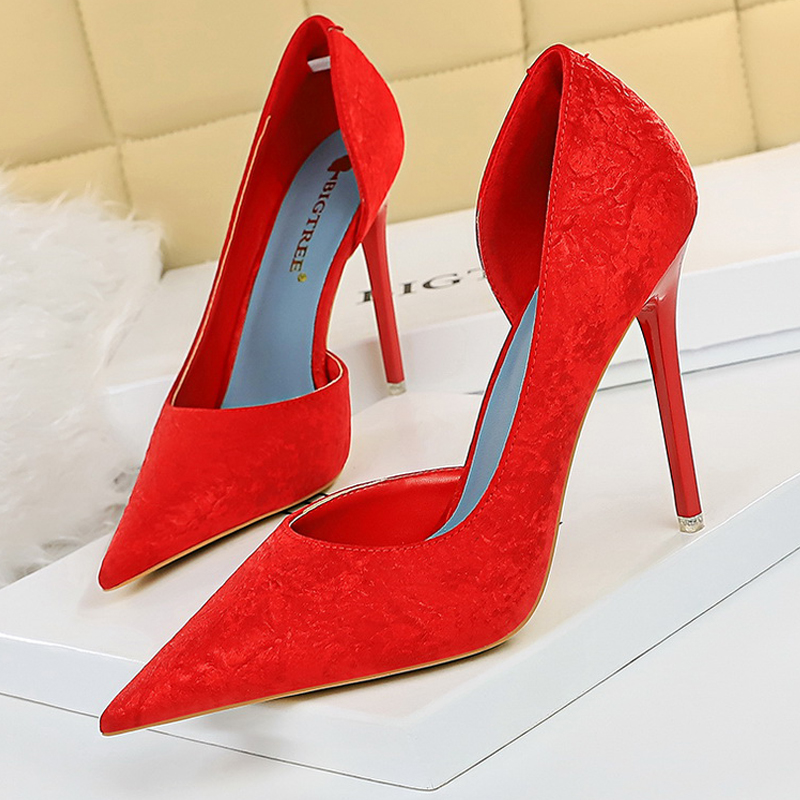 BIGTREE Shoes Fashion Woman Pumps 2024 New Women Heels Stiletto Sexy Office Shoes Large Size Ladies Shoes Pumps Female Heels