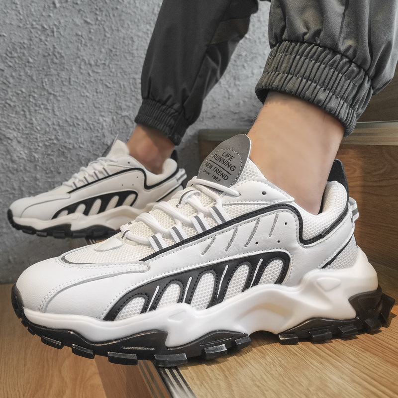 New Large Size Retro Men's Sports Shoes Autumn Thick-soled Trend Old Shoes Youth Lace-up Fashion Men's Shoes