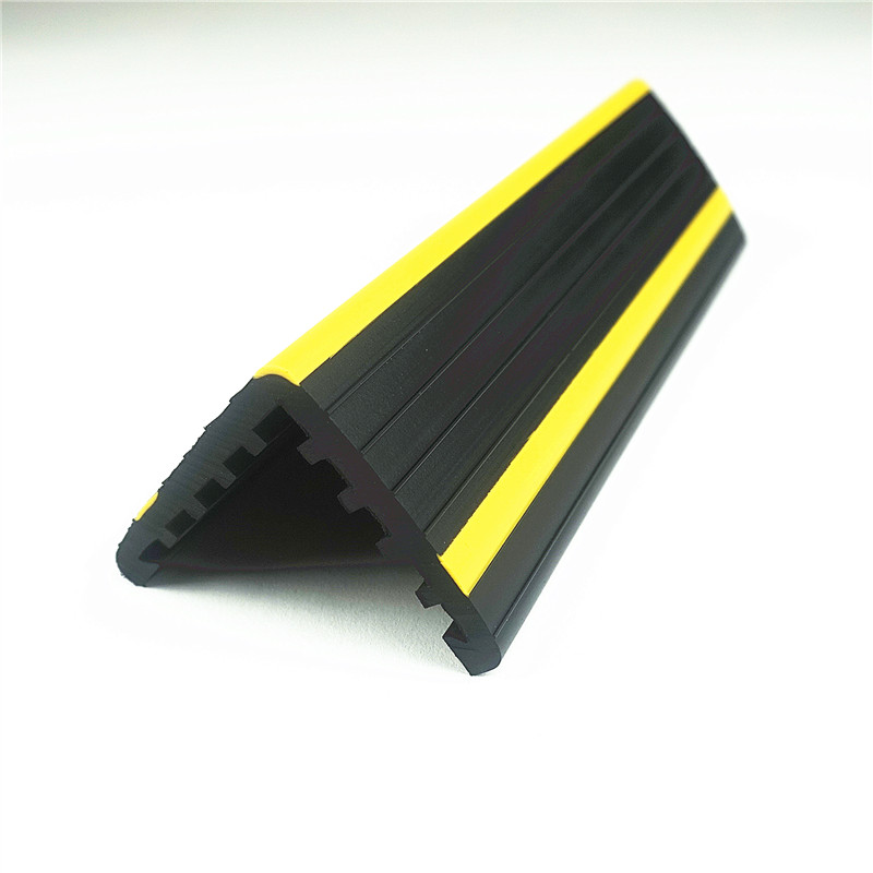 Parking lot wall anti-collision shock strip Anti-collision sealing strip edge strip PVC two-color co-extrusion
