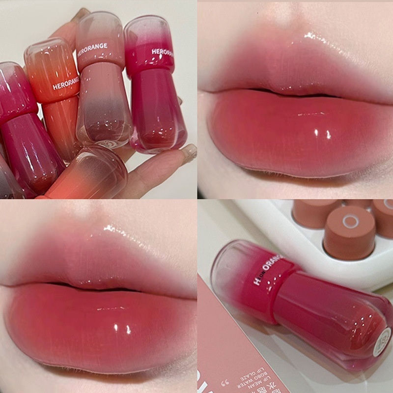 HERORANGE Lip Gloss with lasting color moisture retention, not easy stick to cup water and mirror finish lip gloss