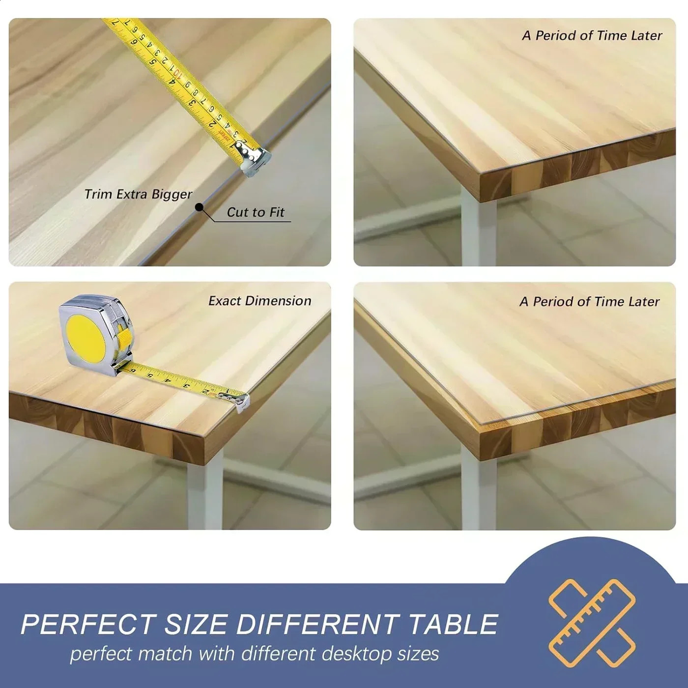 Clear Table Cover ProtectorClear Table Protector for Dining Room TablePlastic Table Cover Clear Plastic Tablecloth Protector 240902