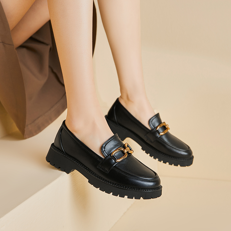 2025 NEW Loafers AIYUQI large size Spring Leisure Lady Footwear Chunky Slip On Shoes for Women