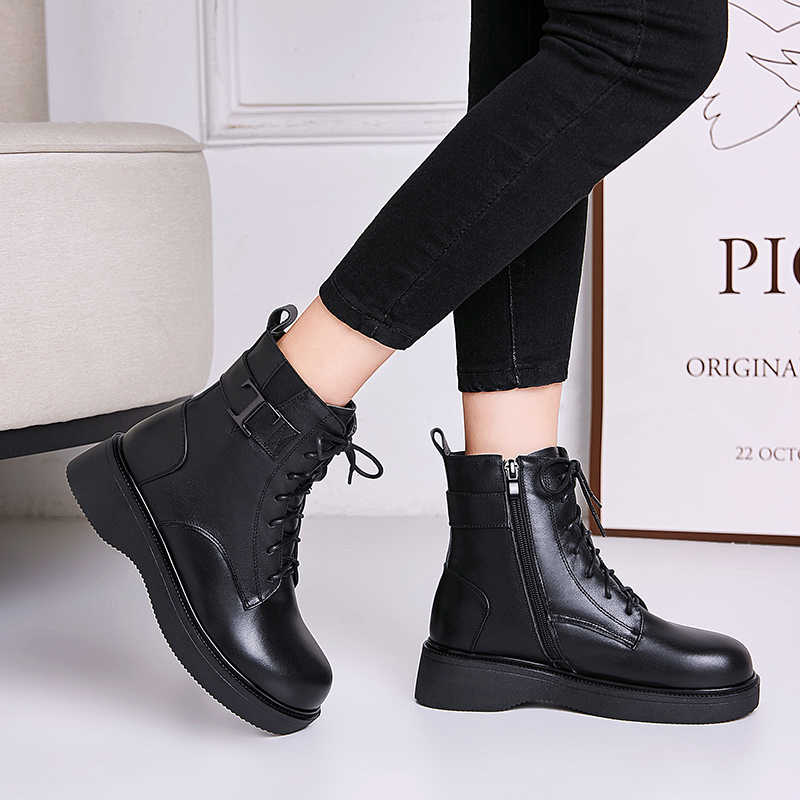 AIYUQI Women Winter Boots Warm Wool 2024 New Genuine Leather Women Ankle Boots Large Size Women's Snow Boots
