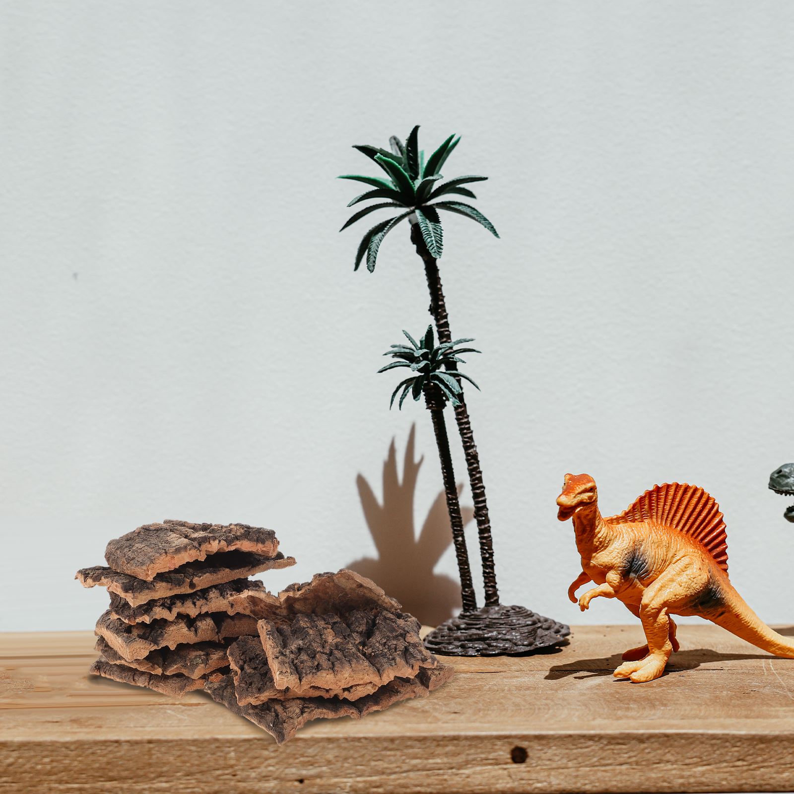 10pcs 5-9cm Natural Cork Bark Flat Reptile Terrarium Background Decor Artificial Bark Reptile Basking Platform Bark Decoration