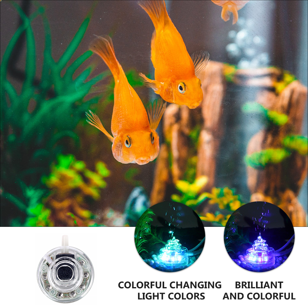 Fish Tank Diving Light Aquarium Decorations Lamp for The Led Air Diffuser Bubbler Pet Supplies