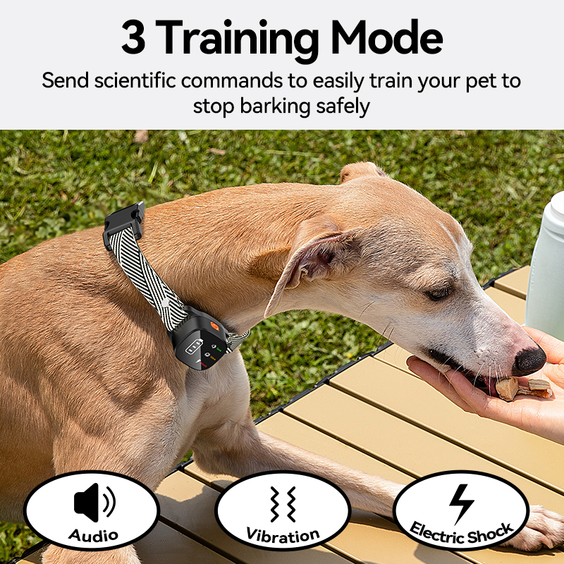 ROJECO Electric Dog Training Collar Smart Dog Anti Barking Collar Rechargeable Pet Trainer for Dog Bark Stopper with Vibration